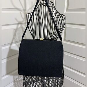 Vintage Black Cloth Elegant Women's Bag